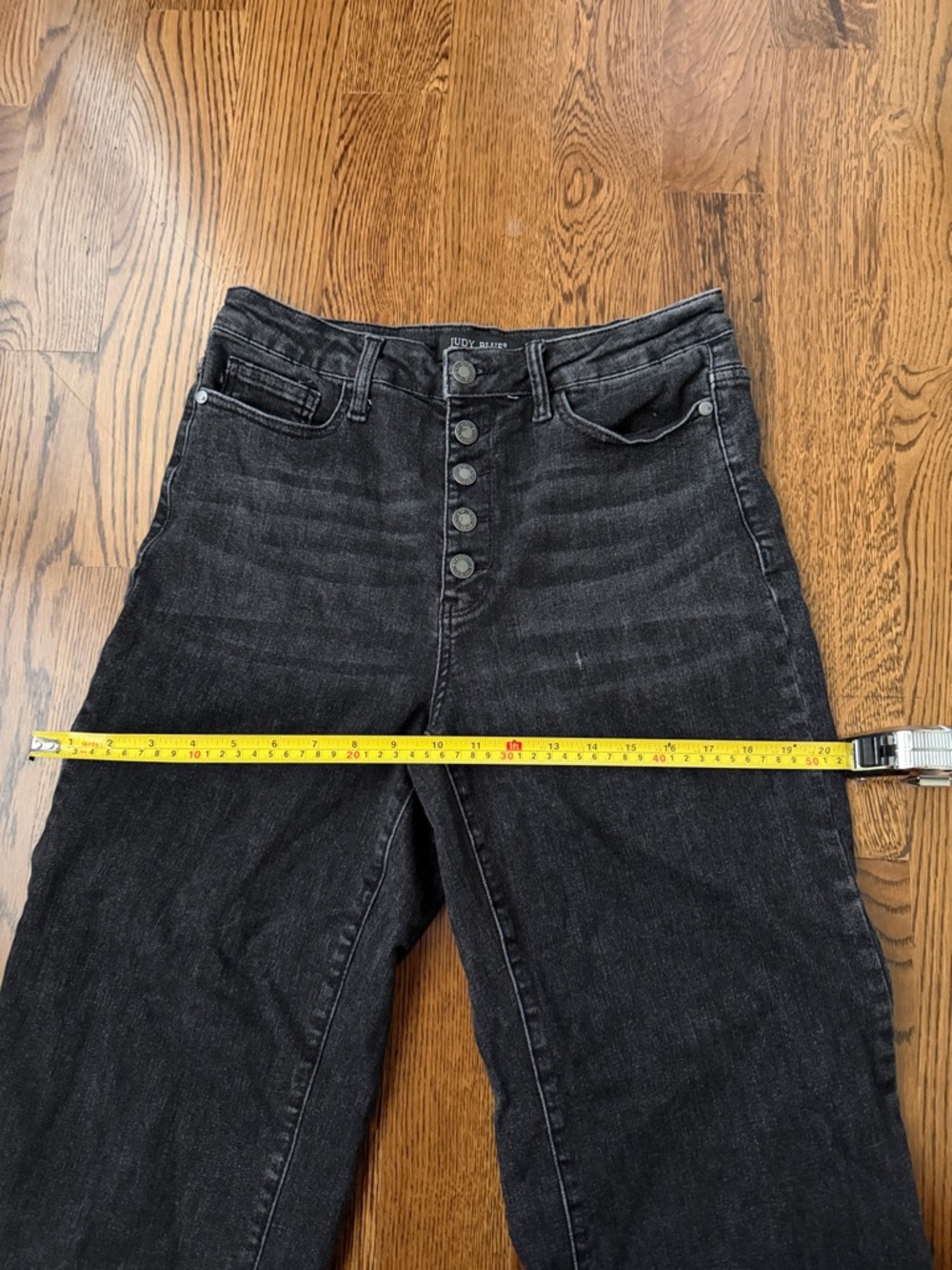 Judy Blue Washed Black High-Rise Wide-Leg Jeans 9/29 - Picture 8 of 10